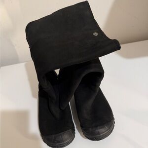 Sorel Black Fold-Over Boots Rain and snow high boots